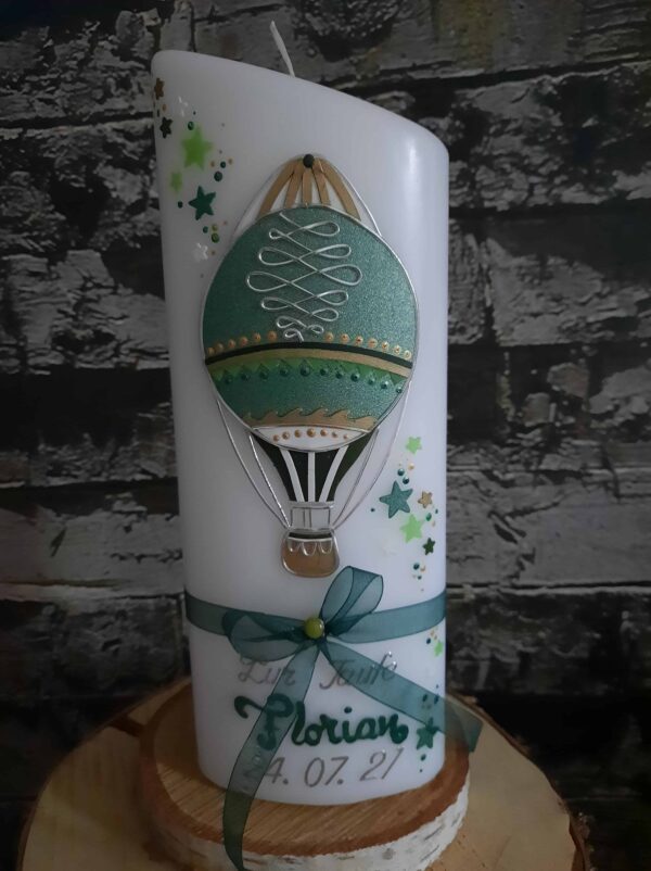 Taufkerze "Heißluftballon" No. 2