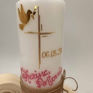 Taufkerze  "Kreuz mit Taube" – Bild 4