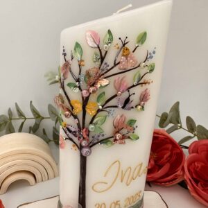 Taufkerze Lebensbaum  "Magnolie" – Bild 2
