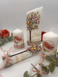 Taufkerze Lebensbaum  "Magnolie" – Bild 4