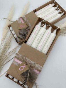 Gastgeschenke 4er Tafelkerzen "Nature" – Bild 2