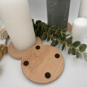 Kerzenteller Holz "15 cm rund" – Bild 2