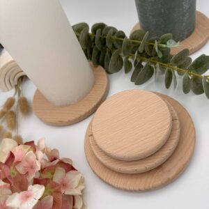 Hochzeitskerze "Blumenkranz" rosa & grün – Bild 2