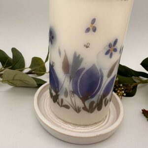 Taufkerze "Magnolie blau" – Bild 2