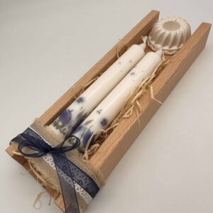 Tafelkerzen Geschenkeset "Magnolie blau" – Bild 2