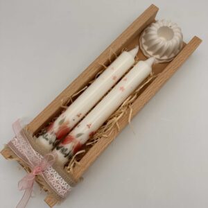 Tafelkerzen Geschenkeset "Magnolie rosa" – Bild 3