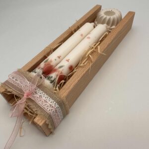 Tafelkerzen Geschenkeset "Magnolie rosa" – Bild 2