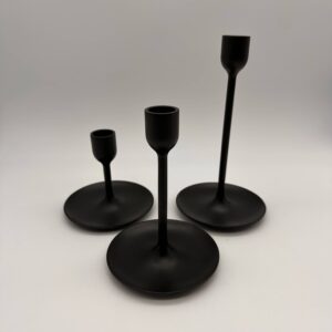 Kerzenständer 3er Set schwarz – Bild 2
