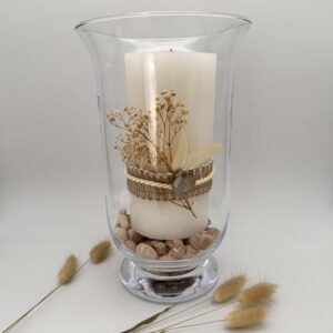 Große Gartenkerze "Nature" im Glas