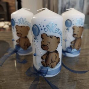 Gastgeschenke "Teddybär" hellblau