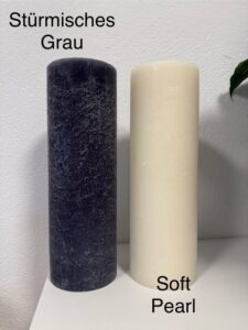 Hochzeitskerze "Hexagon" rosa & blau – Bild 10