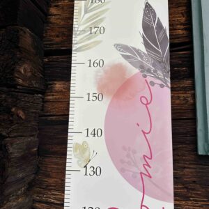 Babymesslatte 180 cm "Hase" rosa & grün – Bild 4