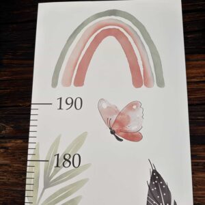 Babymesslatte 180 cm "Hase" rosa & grün – Bild 5