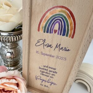 Kerzenverpackung "Holzbox Regenbogen bunt" – Bild 3