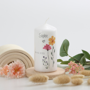 Gastgeschenke "Flowers" pink & gelb