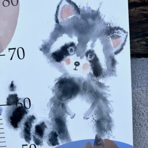 Babymesslatte 180 cm "Waschbär" blau & rot – Bild 6