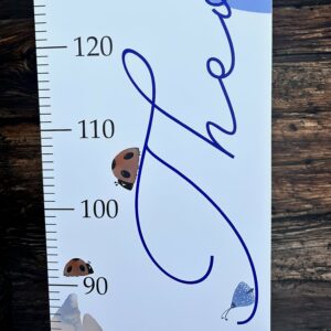 Babymesslatte 180 cm "Waschbär" blau & rot – Bild 5