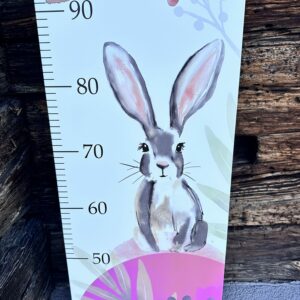 Babymesslatte 180 cm "Hase & Rehlein" rosa & grün – Bild 6
