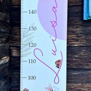 Babymesslatte 180 cm "Hase & Rehlein" rosa & grün – Bild 4