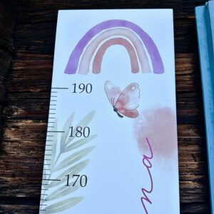 Babymesslatte 180 cm "Flamingo" lila & rosa – Bild 2