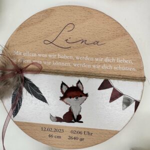 Babyschild "Fuchs" – Bild 5