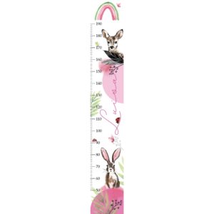Babymesslatte 180 cm "Hase & Rehlein" rosa & grün – Bild 8