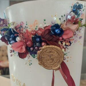Hochzeitskerze "Dreamcatcher" Beerentöne