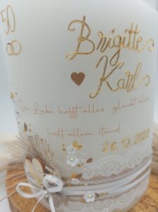 Jubiläumskerze "Schlichte Eleganz" – Bild 2