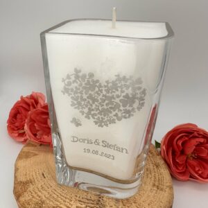 Wunschgravur auf Kerze im Glas – Bild 3