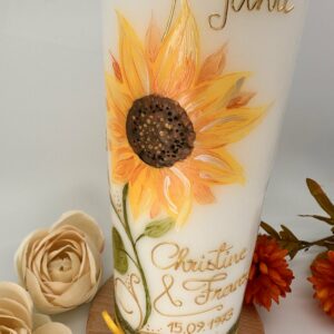 Jubiläumskerze "Sonnenblume" – Bild 2