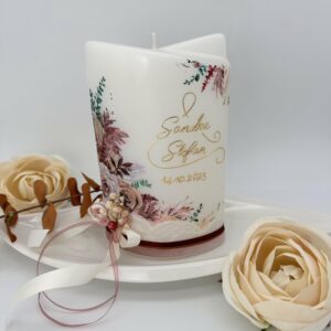 Hochzeitskerze "Bohemian" Wildflowers