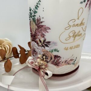 Hochzeitskerze "Bohemian" Wildflowers – Bild 2