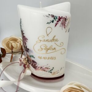Hochzeitskerze "Bohemian" Wildflowers – Bild 4