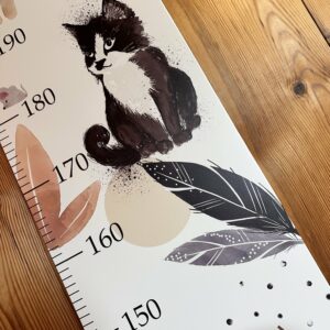 Babymesslatte 180 cm "Cats" Naturelook – Bild 3