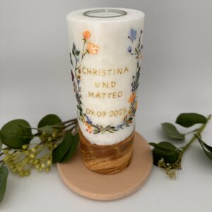 Hochzeitskerze "Wildflowers" – Bild 2