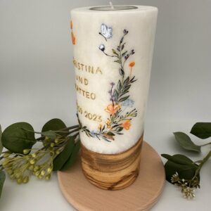 Hochzeitskerze "Wildflowers" – Bild 3