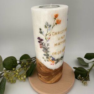 Hochzeitskerze "Wildflowers" – Bild 4