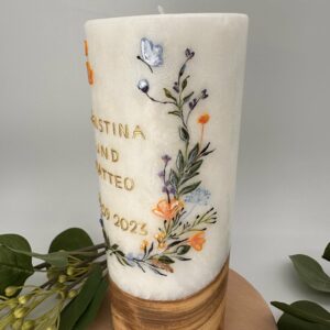 Hochzeitskerze "Wildflowers" – Bild 6