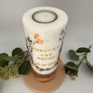 Hochzeitskerze "Wildflowers" – Bild 5