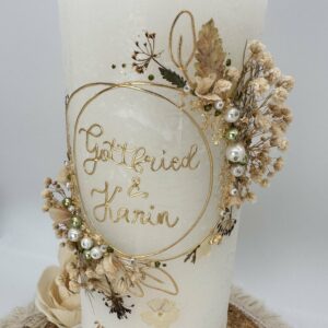 Hochzeitskerze "Silent Flowers" Naturelook – Bild 8