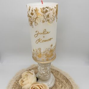 Hochzeitskerze "Glamorous Gold" Shakespeare – Bild 6