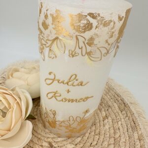 Hochzeitskerze "Glamorous Gold" Shakespeare – Bild 4