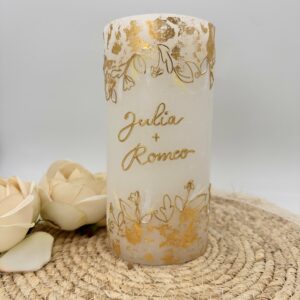 Hochzeitskerze "Glamorous Gold" Shakespeare