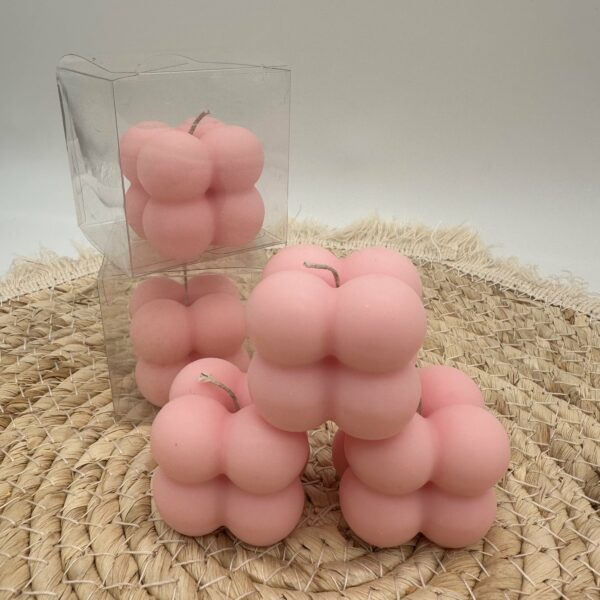 Bubble Kerze "Zartrosa"