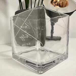 Glas-Würfel mit Gravur – Bild 3
