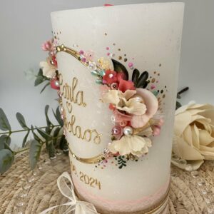 Hochzeitskerze "Flowerloop" dreamy – Bild 4