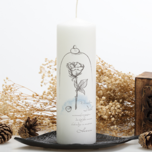 Trauerkerze "Rose unter Glas" in verschiedenen Farben – Bild 6