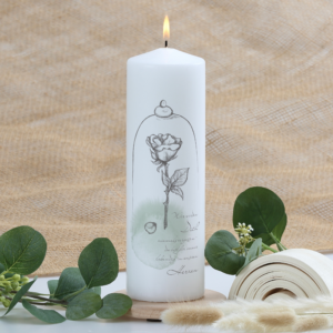 Trauerkerze "Rose unter Glas" in verschiedenen Farben – Bild 5