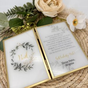 Patenbrief "Oliveloop" Goldrahmen