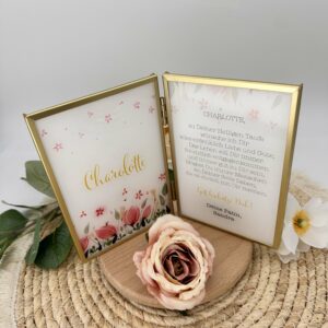 Patenbrief "Magnolie rosa" Goldrahmen – Bild 3